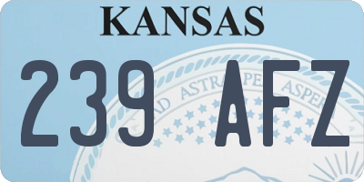 KS license plate 239AFZ