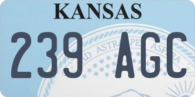 KS license plate 239AGC
