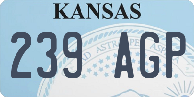 KS license plate 239AGP
