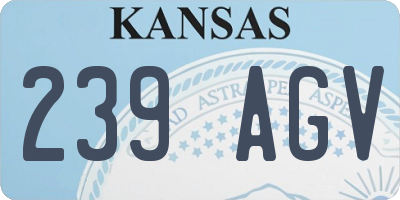 KS license plate 239AGV