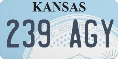 KS license plate 239AGY