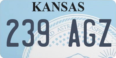 KS license plate 239AGZ