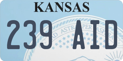 KS license plate 239AID