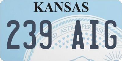 KS license plate 239AIG