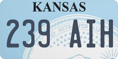 KS license plate 239AIH