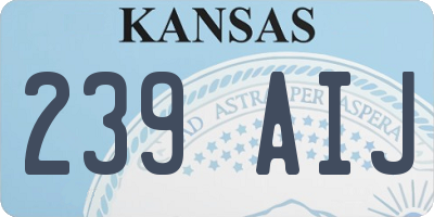 KS license plate 239AIJ