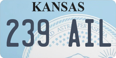 KS license plate 239AIL