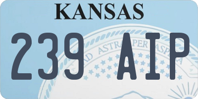 KS license plate 239AIP
