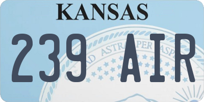 KS license plate 239AIR