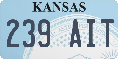 KS license plate 239AIT