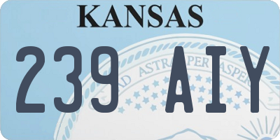 KS license plate 239AIY