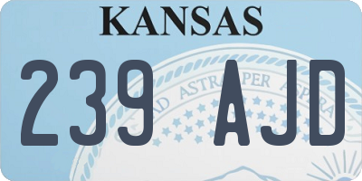 KS license plate 239AJD