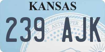 KS license plate 239AJK