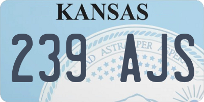 KS license plate 239AJS