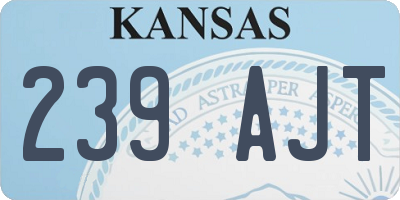 KS license plate 239AJT