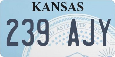 KS license plate 239AJY