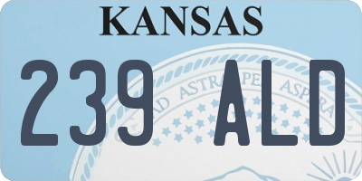 KS license plate 239ALD