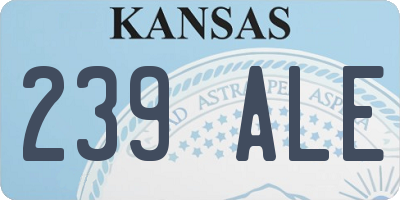 KS license plate 239ALE
