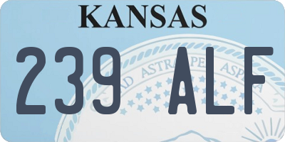 KS license plate 239ALF