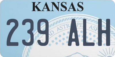 KS license plate 239ALH
