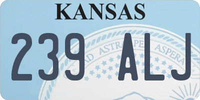 KS license plate 239ALJ