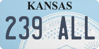 KS license plate 239ALL