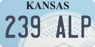 KS license plate 239ALP