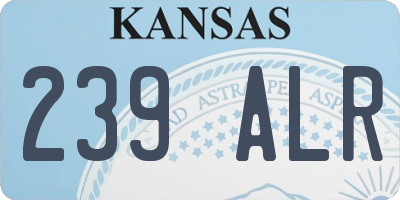 KS license plate 239ALR