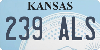 KS license plate 239ALS
