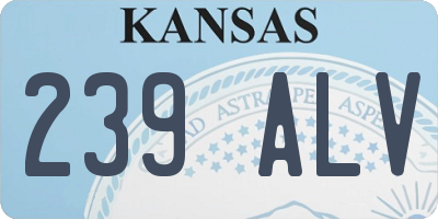 KS license plate 239ALV