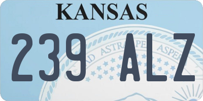 KS license plate 239ALZ