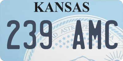 KS license plate 239AMC