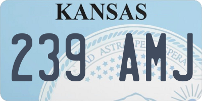 KS license plate 239AMJ