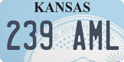 KS license plate 239AML