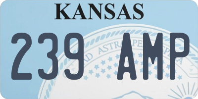 KS license plate 239AMP