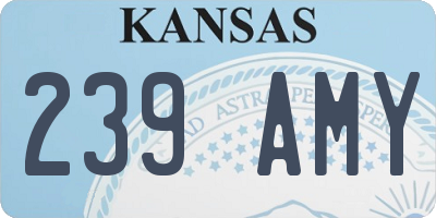 KS license plate 239AMY
