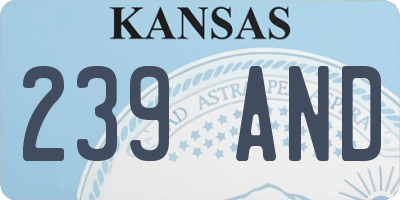 KS license plate 239AND