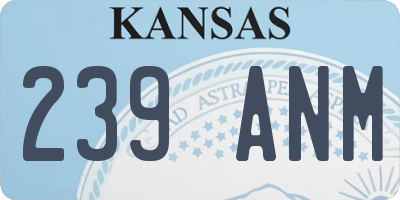 KS license plate 239ANM