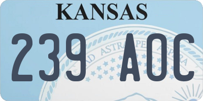 KS license plate 239AOC