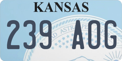 KS license plate 239AOG