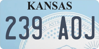 KS license plate 239AOJ