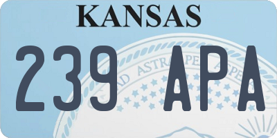KS license plate 239APA