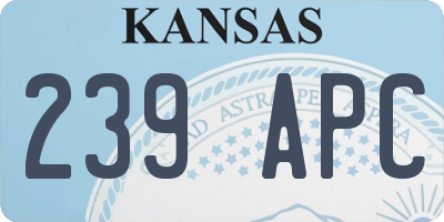 KS license plate 239APC