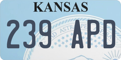 KS license plate 239APD