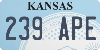 KS license plate 239APE