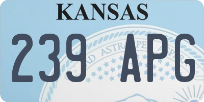 KS license plate 239APG