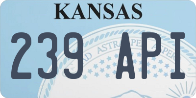 KS license plate 239API