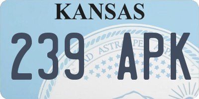 KS license plate 239APK
