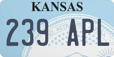 KS license plate 239APL