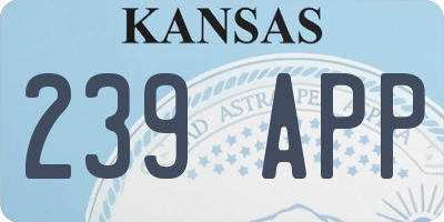 KS license plate 239APP